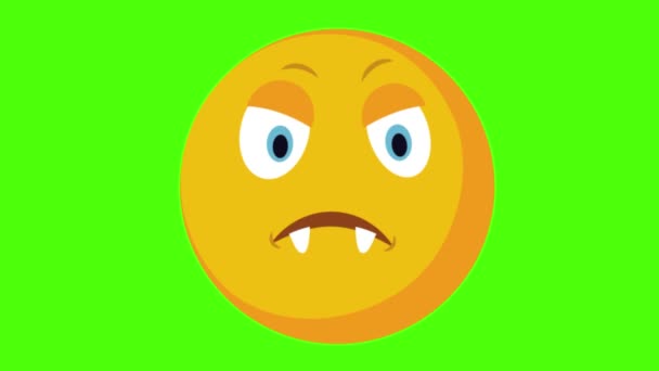 Emoji Face Angry — Stockvideo