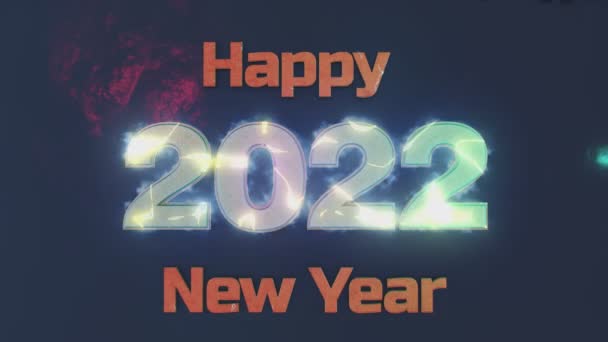 Animação Para 2022 Ano Novo — Vídeo de Stock