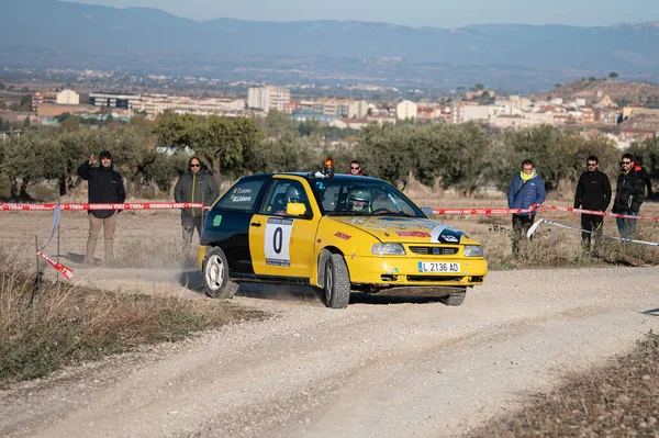 Barcelona Spain November 2021 Seat Ibiza Rally Ciutat Tarrega — стоковое фото