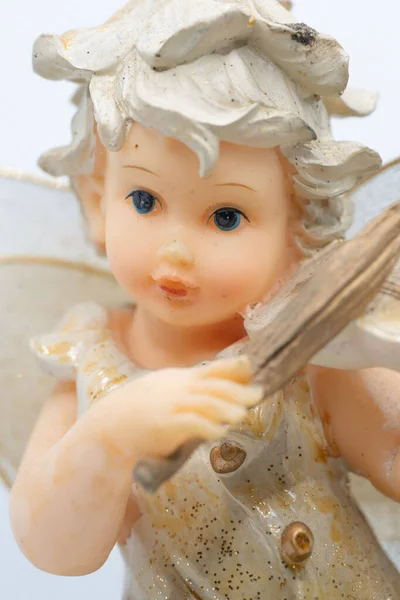 Little Angel White Background — Stock Photo, Image