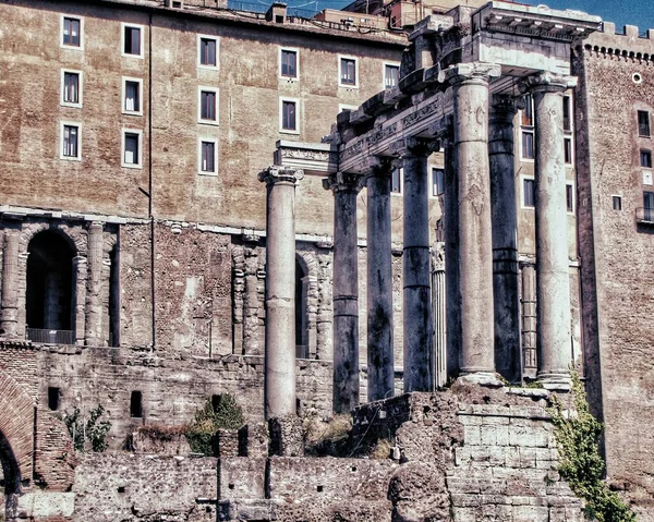 Ruínas Fórum Romano Roma Itália — Fotografia de Stock