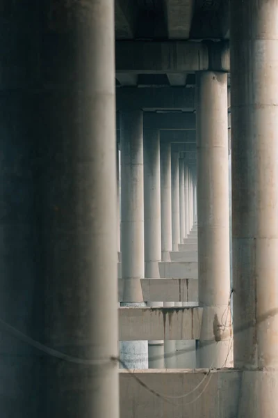 Zuilen Van Het Gebouw Stad Barcelona — Stockfoto