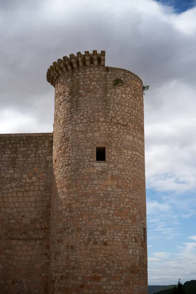 Вежа Середньовічного Замку Місті Каркасонн — стокове фото