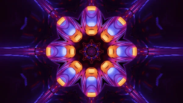 Illustration Enlightened Flower Shaped Colorful Mandala Pattern — 스톡 사진
