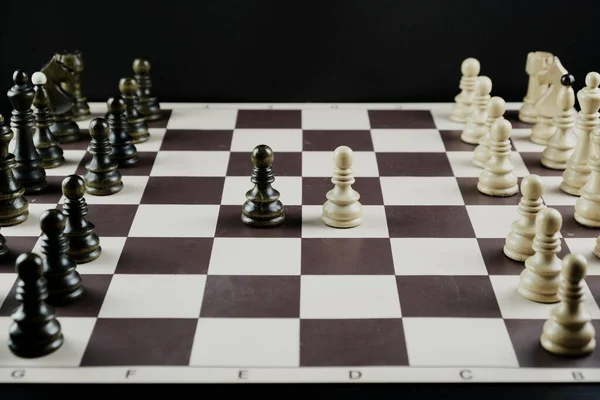 Šachovnice Figurkami — Stock fotografie