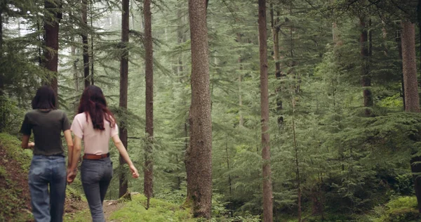 Mujeres Jóvenes Bosque — Foto de Stock