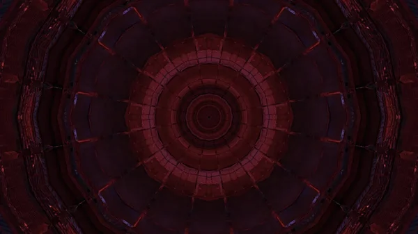 Illustration Shaped Kaleidoscopic Pattern Red — Stock fotografie