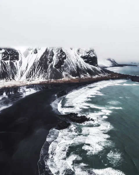 Icelandic Άποψη Της Ακτής Της Θάλασσας — Φωτογραφία Αρχείου