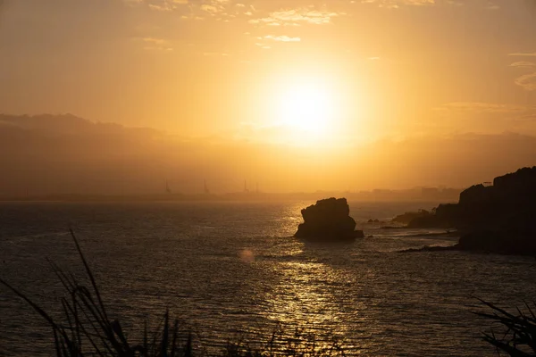 Pôr Sol Sobre Mar — Fotografia de Stock