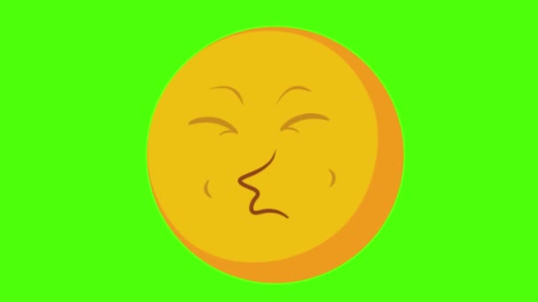 Emoji Face Kissing — Vídeo de Stock