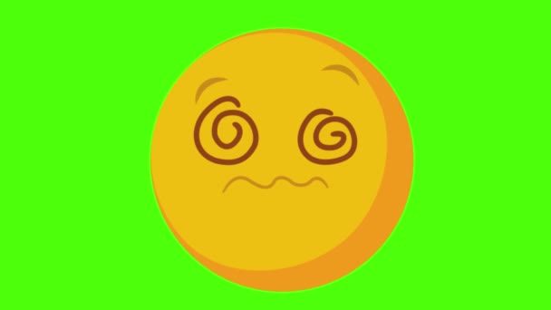Face Spiral Eyes Emoji Zwj — 图库视频影像