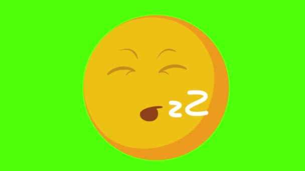 Emoji Face Sleeping — Vídeo de Stock