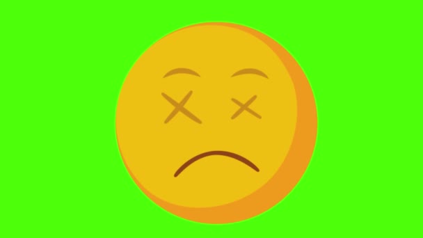 Emoji Face Persevere — стоковое видео