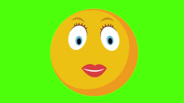 Emoji Face Lips — стоковое видео