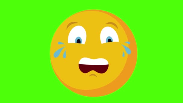 Emoji Face Cry — стоковое видео