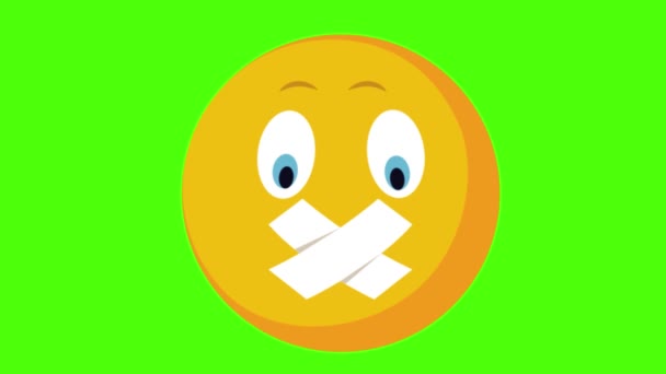 Emoji Face Mouth — Vídeo de Stock