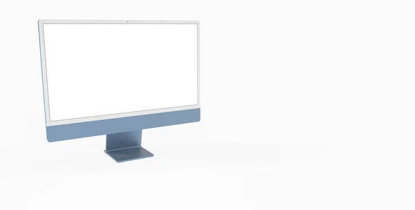 Rendering Illustration Computer Display Blank Screen — Stock fotografie