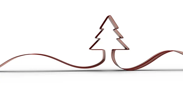 Rendering Illustration Modern Merry Christmas Card — Foto Stock
