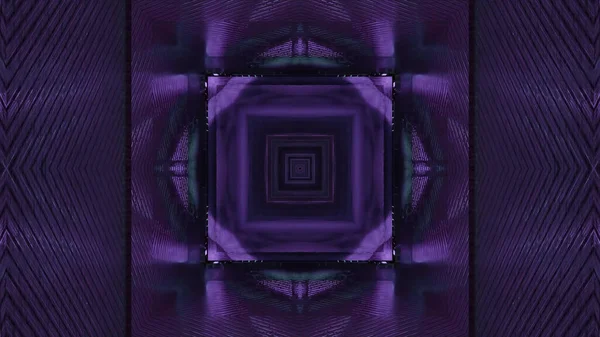 Illustration Square Shaped Kaleidoscopic Pattern Shades Purple — Φωτογραφία Αρχείου