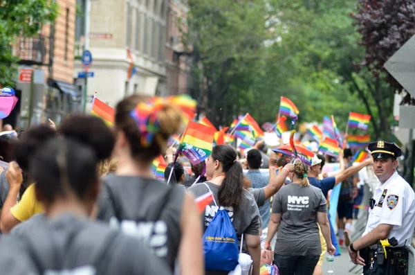 Gente Marchando Festival Del Orgullo Estados Unidos Alrededor 2021 —  Fotos de Stock