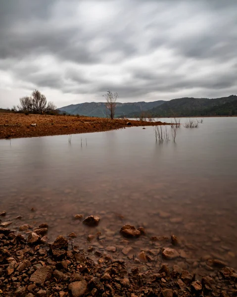 Landschaftsee Winter — Stockfoto