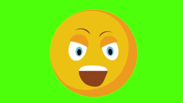 Emoji Face Angry — стоковое видео