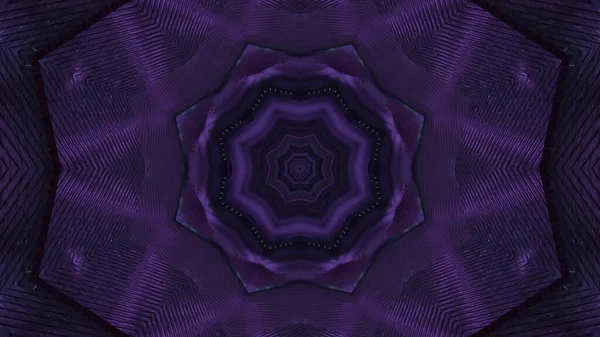 Illustration Flower Shaped Kaleidoscopic Pattern Shades Purple — Stockfoto