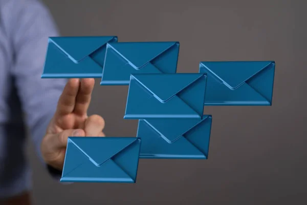Mail Konzept Mit Geschäftsmann Hintergrund — Stockfoto