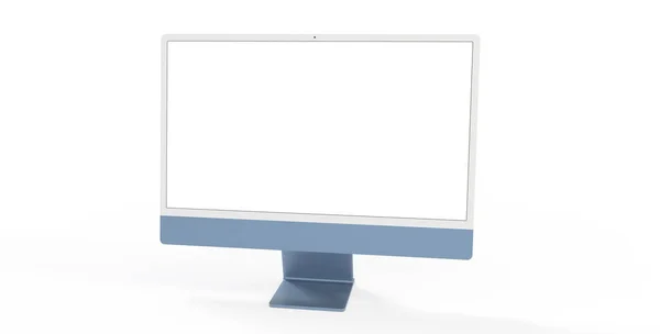 Μια Τρισδιάστατη Απεικόνιση Απεικόνισης Μιας Οθόνης Υπολογιστή Μια Κενή Οθόνη — Φωτογραφία Αρχείου
