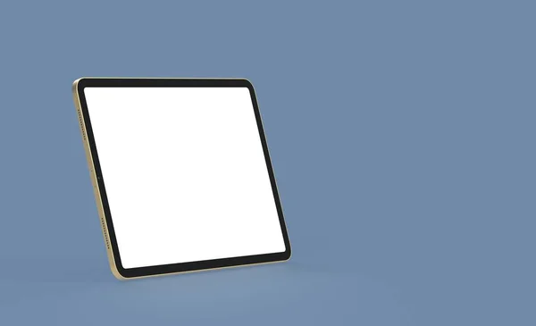 Tablet Prázdnou Obrazovkou Izolovanou Bílém Pozadí Vykreslování — Stock fotografie