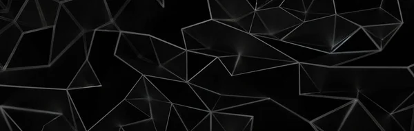 Візуалізація Чорного Багатокутника Ідеально Підходить Шпалер — стокове фото