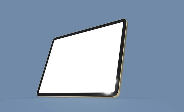 Illustration Tablet White Screen Pink Background — Stockfoto