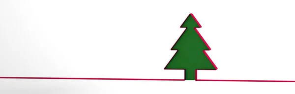 Rendering Illustration Modern Merry Christmas Card — Stockfoto
