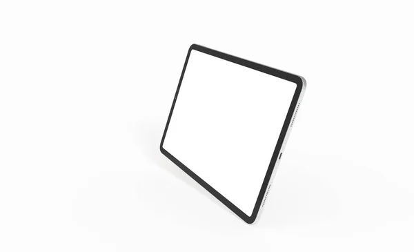 Render Tablet Blank White Screen White Background — Photo