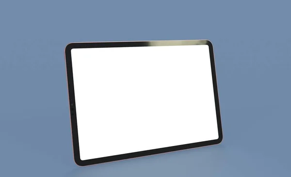 Ekran Komputera Typu Tablet Białym Wyświetlaczem — Zdjęcie stockowe