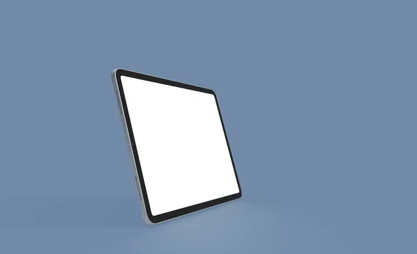 Illustration Tablet White Screen Blue Background — 스톡 사진