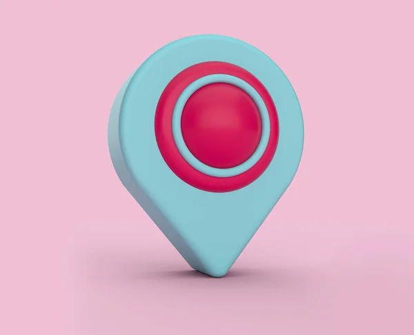 Render Location Icon Isolated Pink Background — Stock Fotó