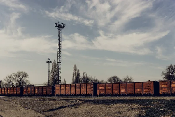 Güterzug Für Den Transport Von Massengütern — Stockfoto