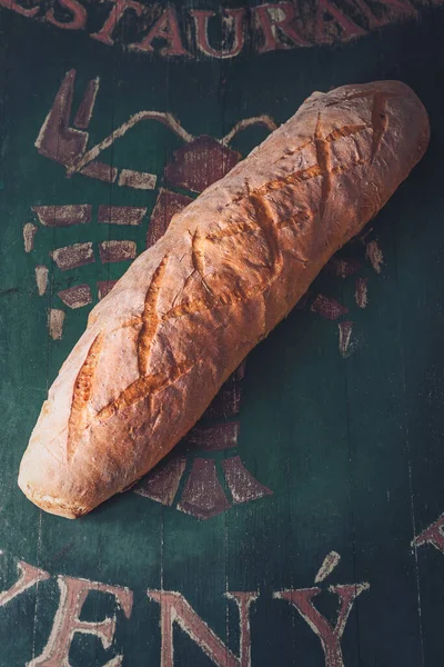 Свіжий Домашній Хліб Дерев Яному Столі — стокове фото