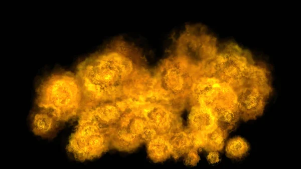 Rendering Explosions Black Background — Stok fotoğraf