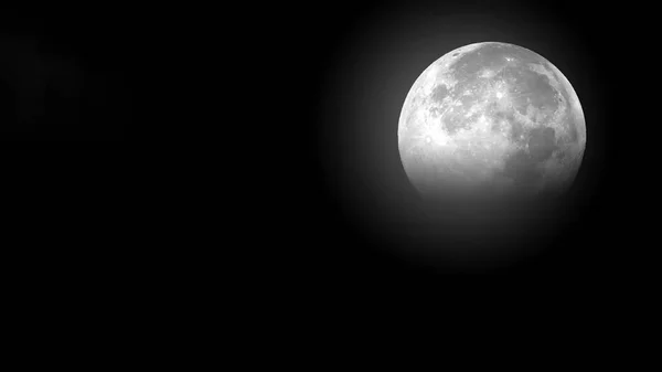 Volle Maan Aan Nachtelijke Hemel — Stockfoto