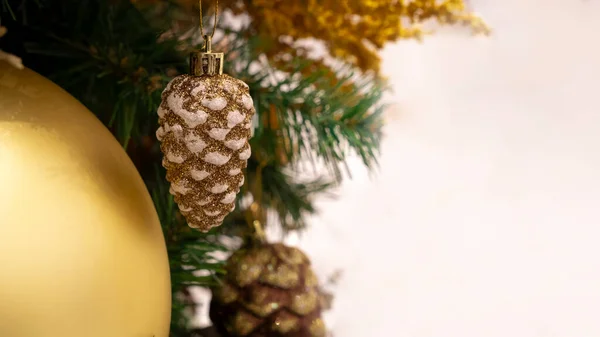 Schmuck Weihnachtsbaum Passend Zum Neujahrsthema — Stockfoto