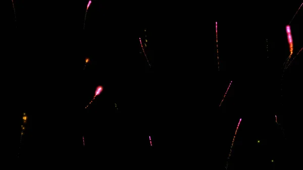 Rendering Fireworks Exploding Night Sky — ストック写真