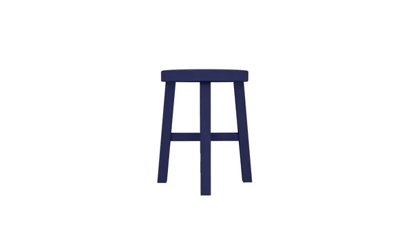 Rendering Blue Stool Isolated White Background — Stok fotoğraf