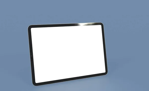 Tela Tablet Com Fundo Branco Branco — Fotografia de Stock