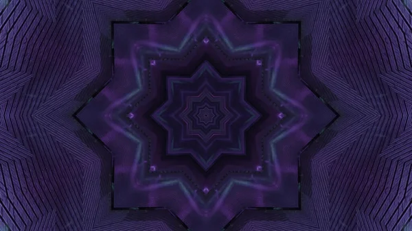 Illustration Flower Shaped Kaleidoscopic Pattern Shades Purple — 图库照片