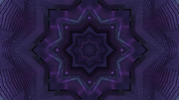 Illustration Flower Shaped Kaleidoscopic Pattern Shades Purple — Photo