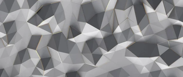 Illustration Abstract Grey Triangulated Shapes — Stockfoto