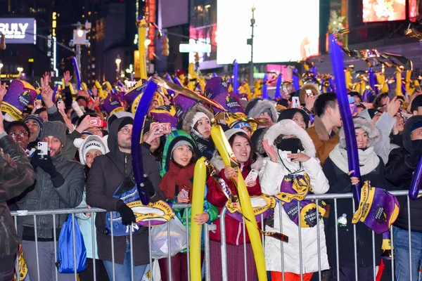 Celebrando Ano Novo Praça Nova Iorque — Fotografia de Stock