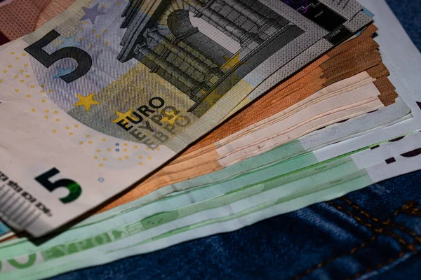 Foto Vicino Denaro Banconote Finanza Composizione Valutaria Concetto Ricchi Risparmio — Foto Stock